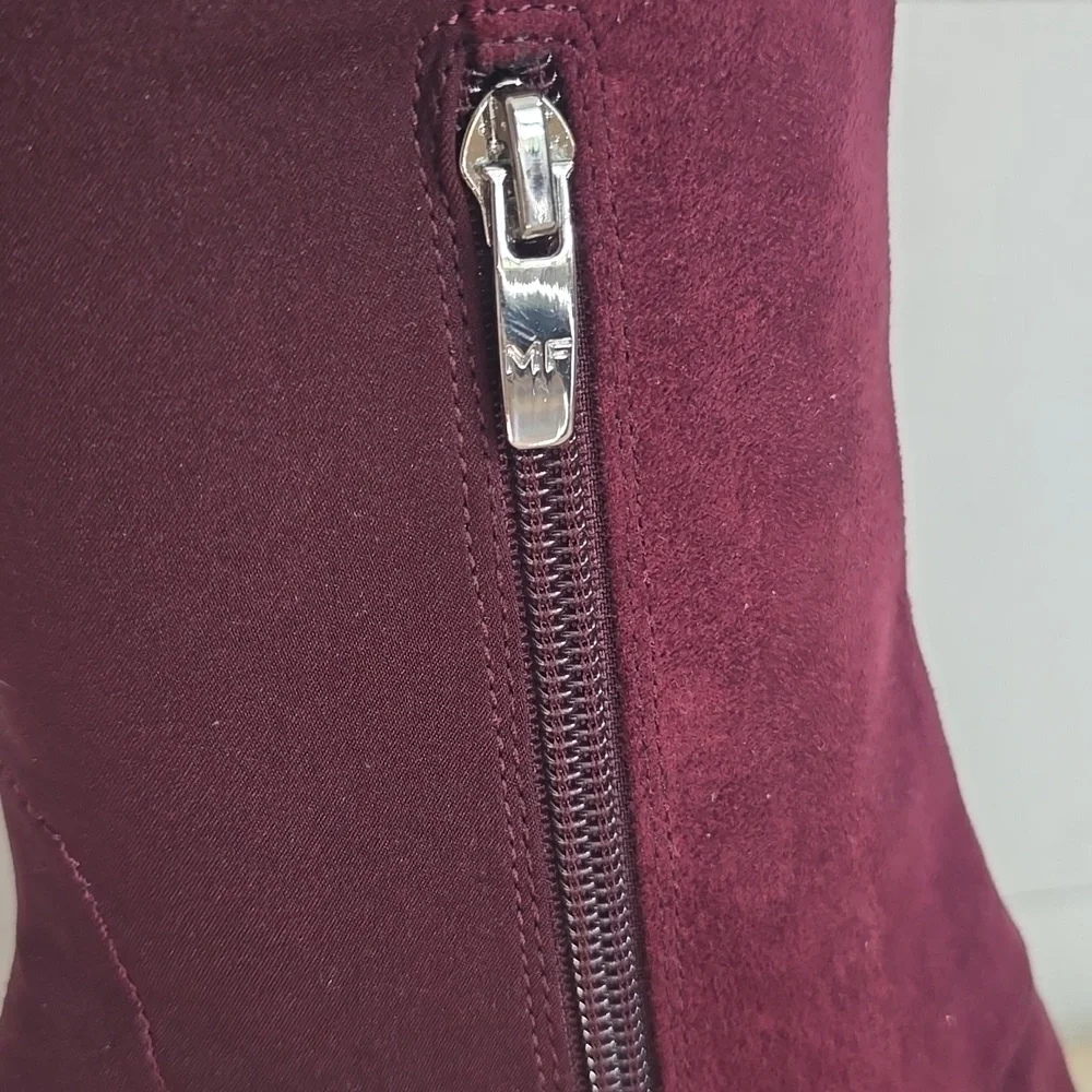 Marc Fisher Faux Suede Over-the-Knee Boots - Loran Burgundy Womens Sz 7